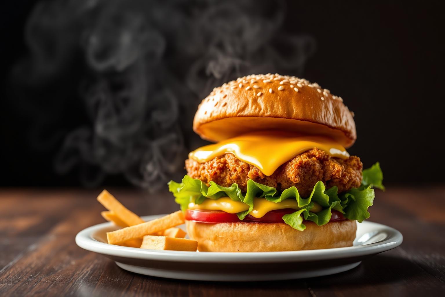 Mouthwatering Rabbani zinger burger
